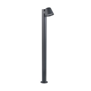 Anthrazitfarbene Trio LED Wegeleuchte Beni, 100 cm hoch, für den Außenbereich.