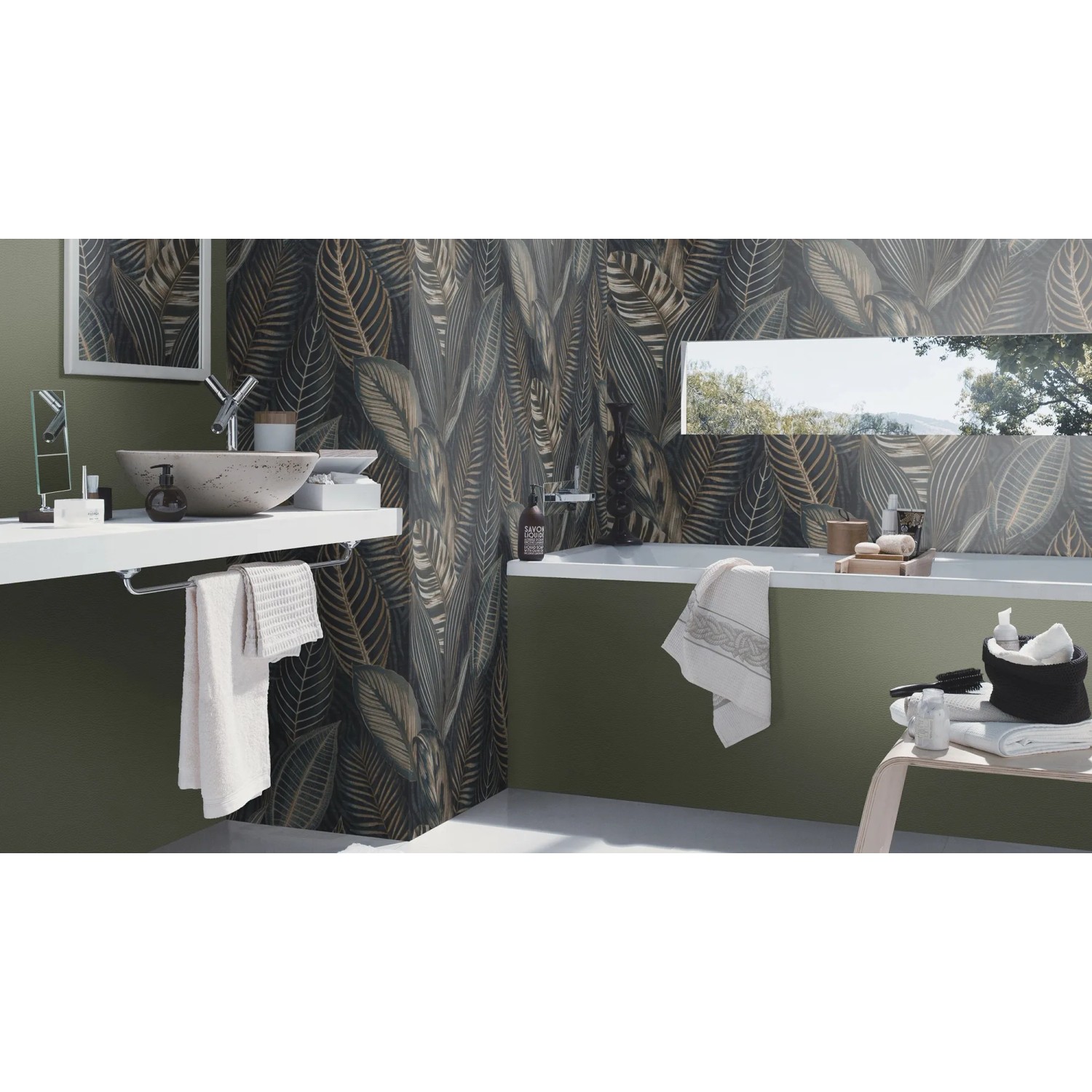 Rasch Vliestapete African Queen III Blätter Nachtblau 10,05 x 0,53 
