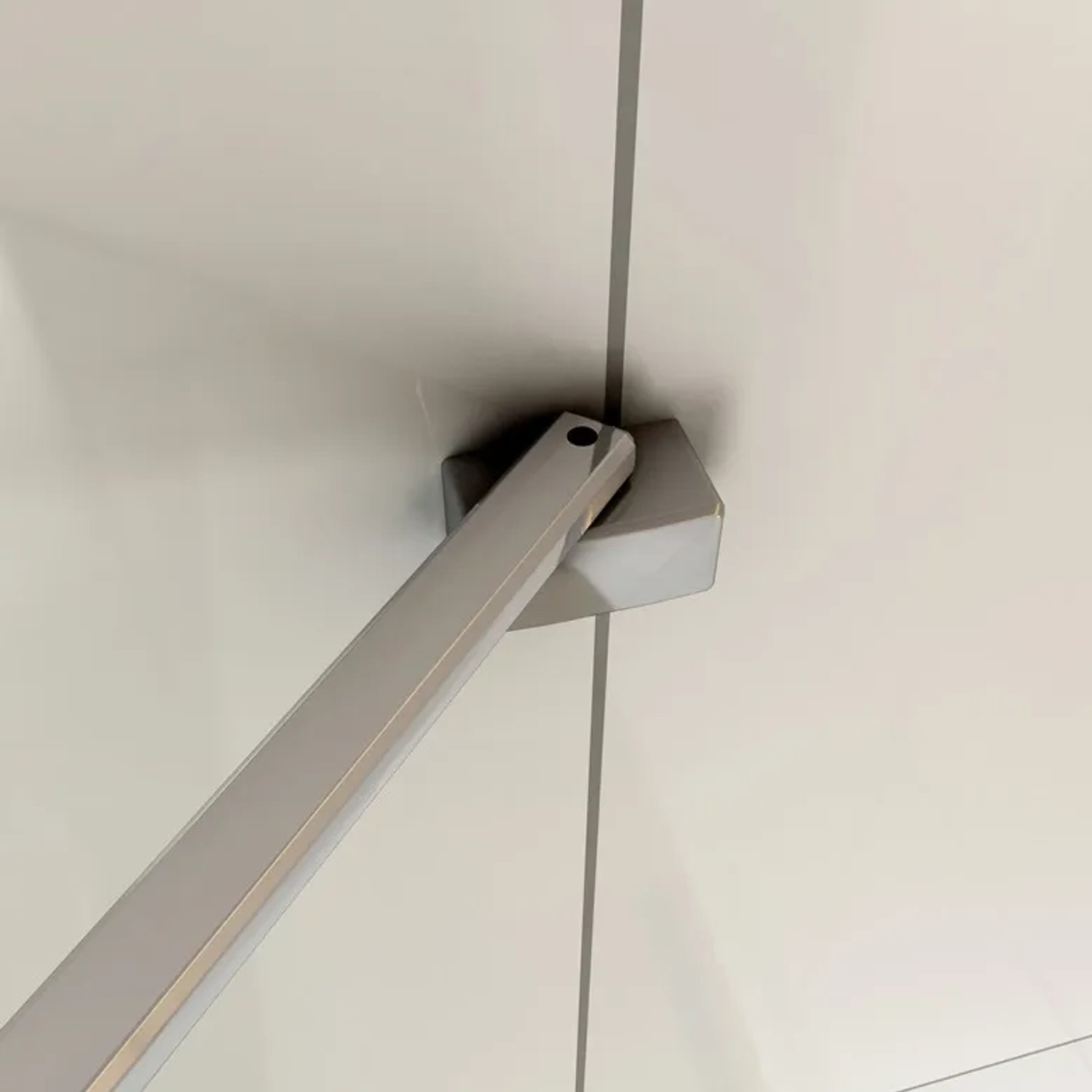 Duschparadies 200cm Wandprofil mit Stabilisierungsstange Stabilisator 45cm Für 6-8mm Glas Walk-in Dusche Glas Seitenwand Chrom_3