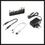 Einhell CE-JS 12 Power Bank Jump-Start mit Adaptern und Ladekabeln für Auto und elektronische Geräte.