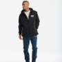 Schwarze Cat Winterjacke Tech Hybrid für Herren, ideal für Arbeitskleidung.