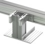 GS Aluecofix Pro Blendenhalter für Terrassendielen Aluprofile (45x23mm), Blank