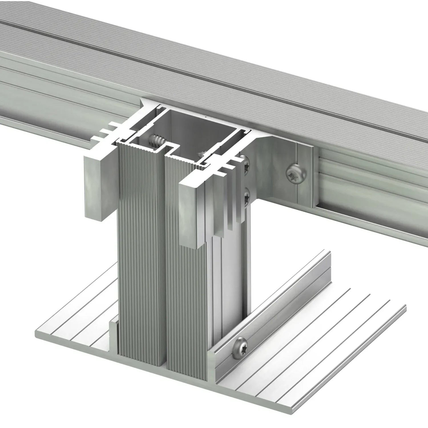 GS Aluecofix Pro Blendenhalter für Terrassendielen Aluprofile (45x23mm), Blank