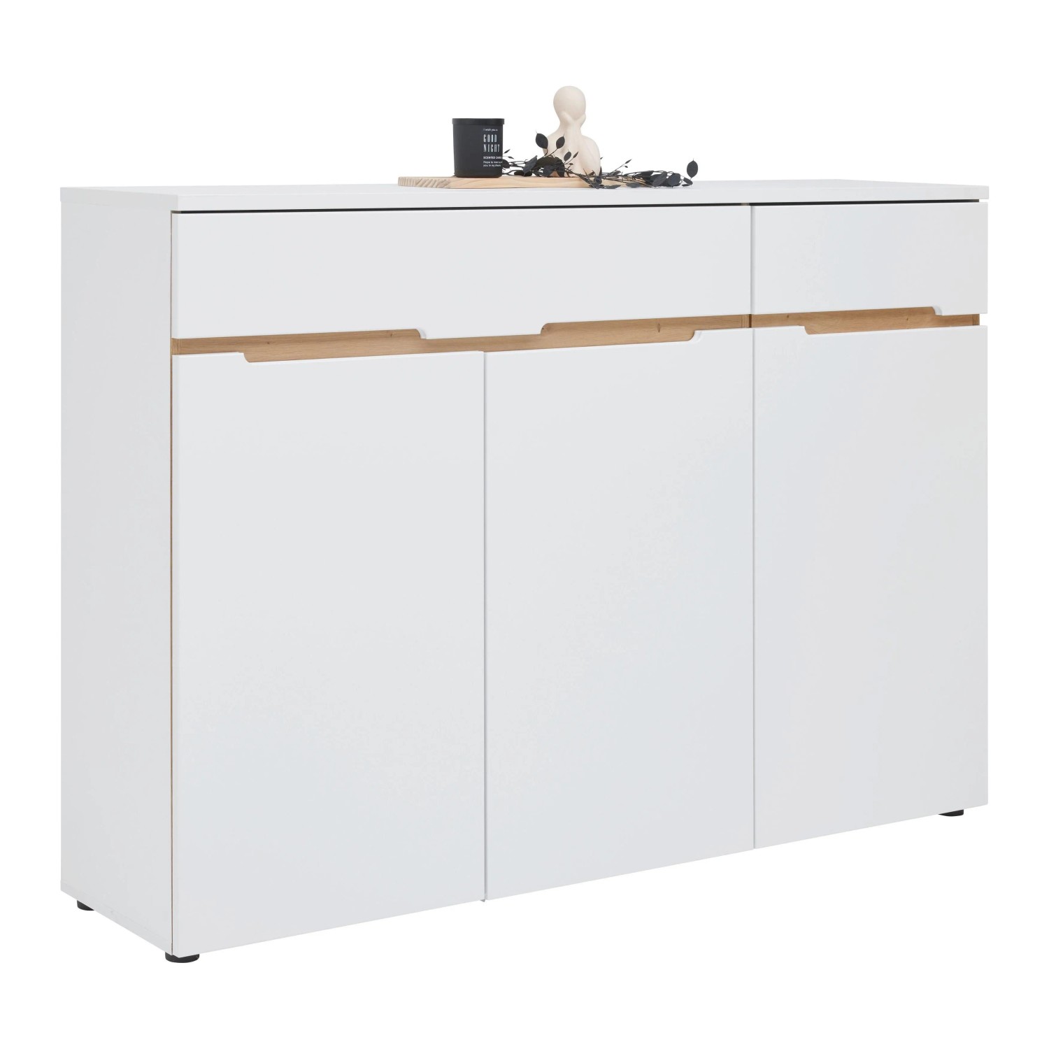 Mömax Sideboard Dallas Weiß/Eiche Artisan