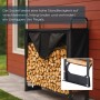 osoltus Kaminholzregal Brennholzregal  132 x 117 cm mit Abdeckung_8