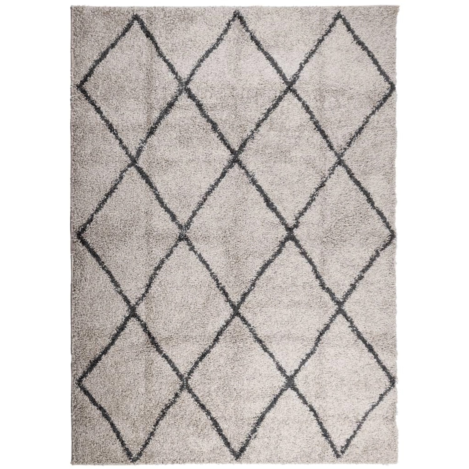 vidaXL Shaggyteppich Hochflor Modern Beige Anthrazit 240x340 Cm 1946866 günstig online kaufen