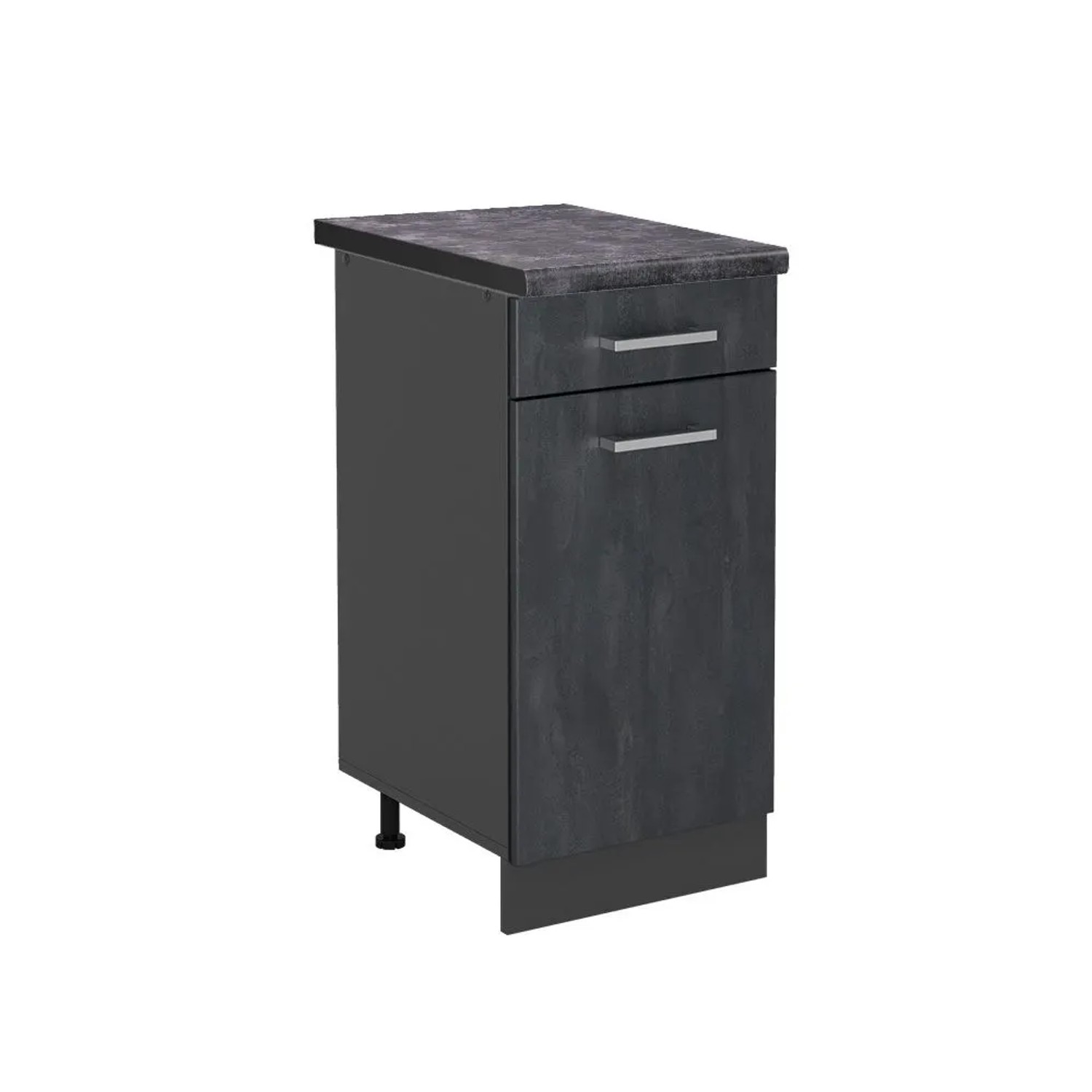 Vicco Küchenunterschrank R-Line Schwarz Beton Anthrazit 40 cm AP Anthrazit