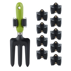 Relaxdays Gerätehalter 10er Set Eisen Schwarz Grau Abriebfest 5 x 5,5 x 4 cm