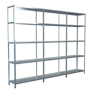 Schulte Steckregal, Grund- und Anbauregale, 200x360x35 cm, verzinkt, mit 15 Böden.