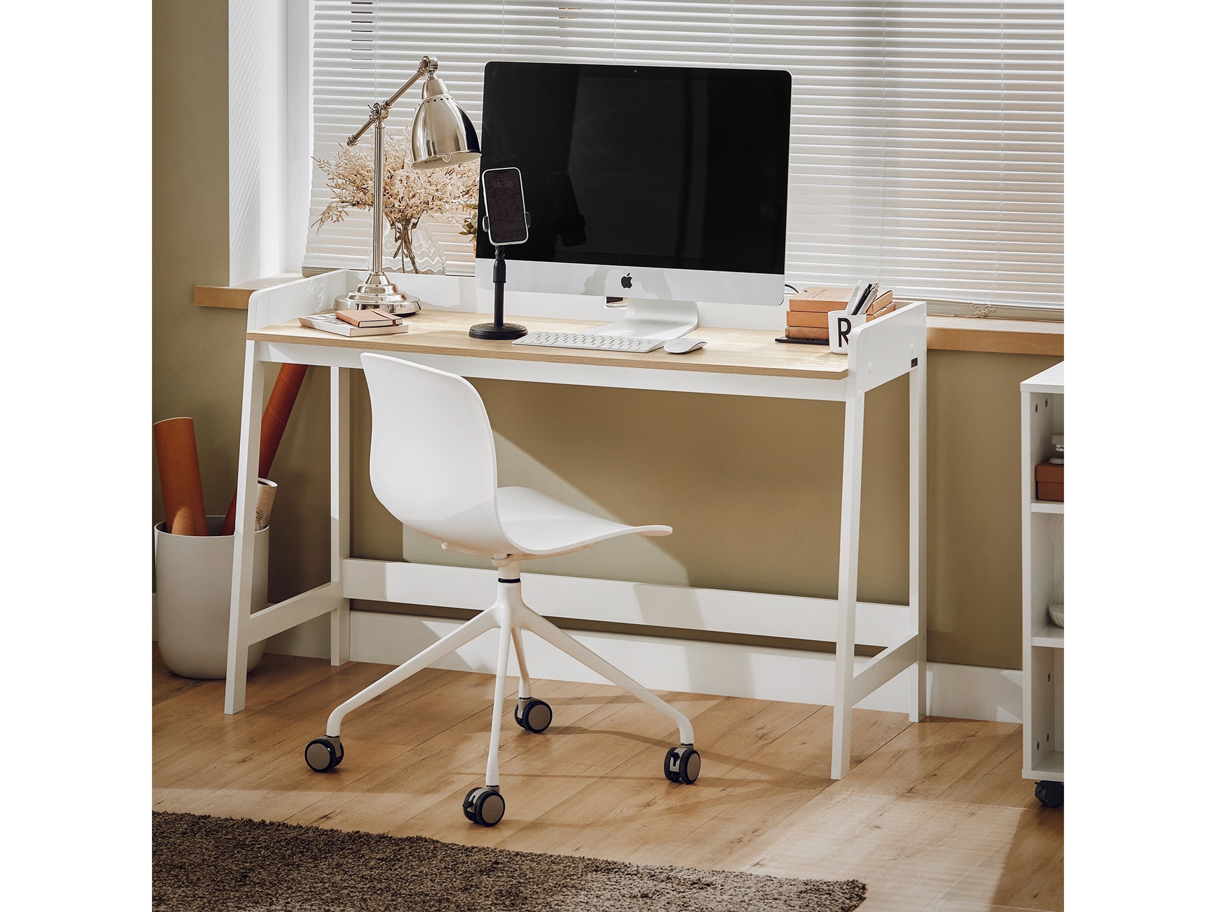 68 Inch Office Table Computer Desk Workstation Bookshelf With CPU Stand - View #12