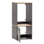 Schildmeyer Waschmaschinenschrank-Set Solea, 2-teilig, anthrazit mit Holzdekor, für Hauswirtschaftsraum.