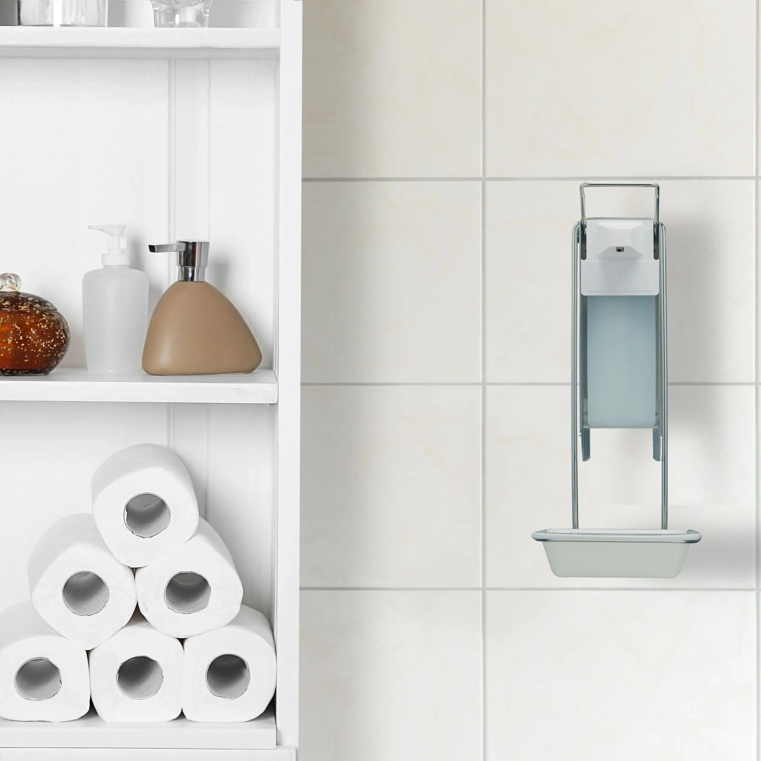 Relaxdays Eurospender Aluminium Silber mit Hebel 500 ml 35 x 14,5 x 33,5 cm 0,9 kg_5