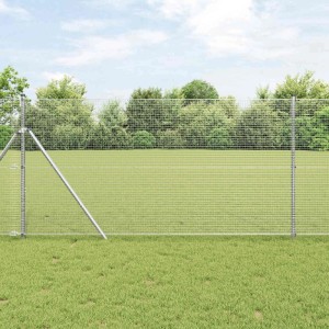 vidaXL Geschweißter Drahtzaun Silber 1 x 50 m 42004962