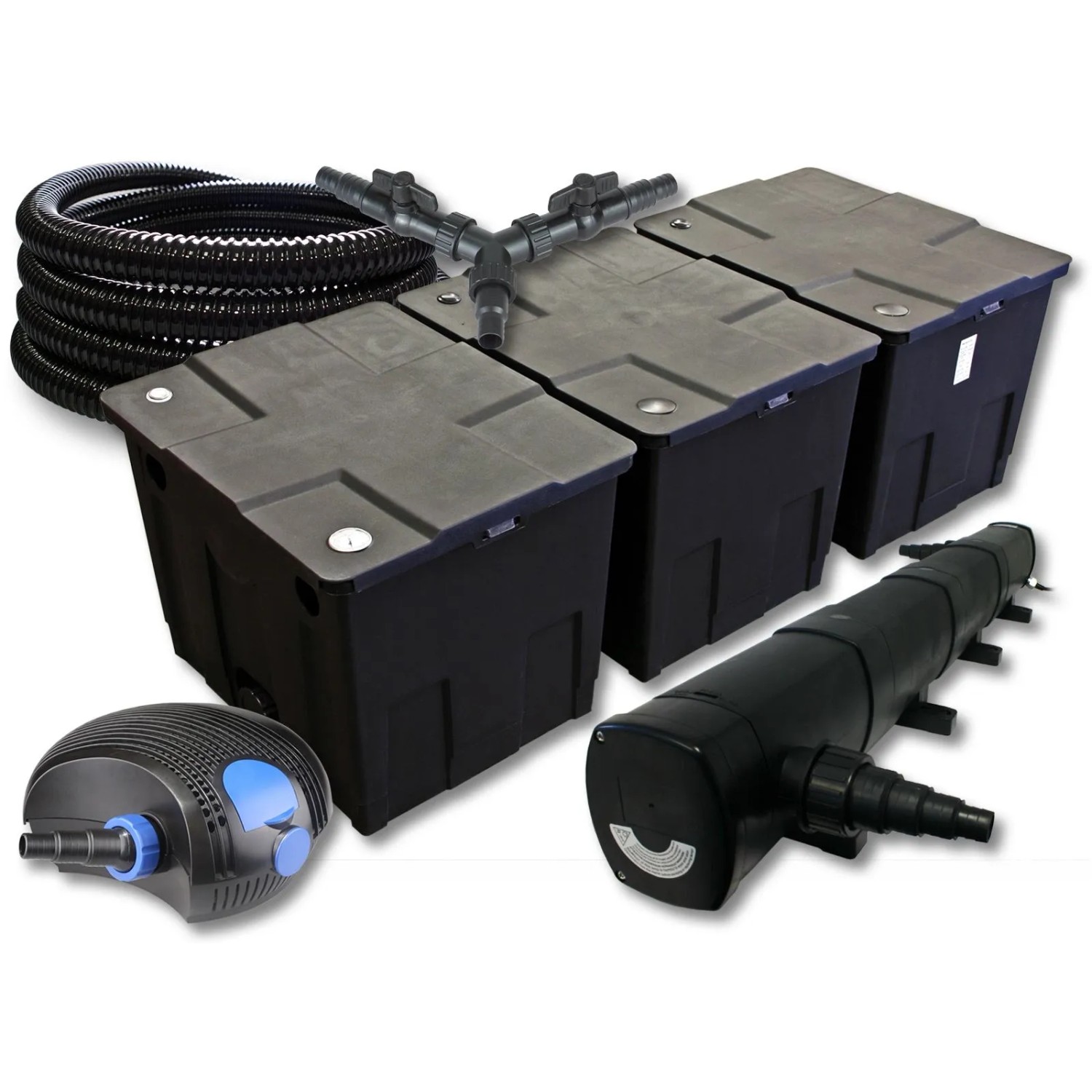 Sunsun Filter Set 90000L Teich Mit 72W Teichklärer100W Eco Pumpe 25M Schlauch