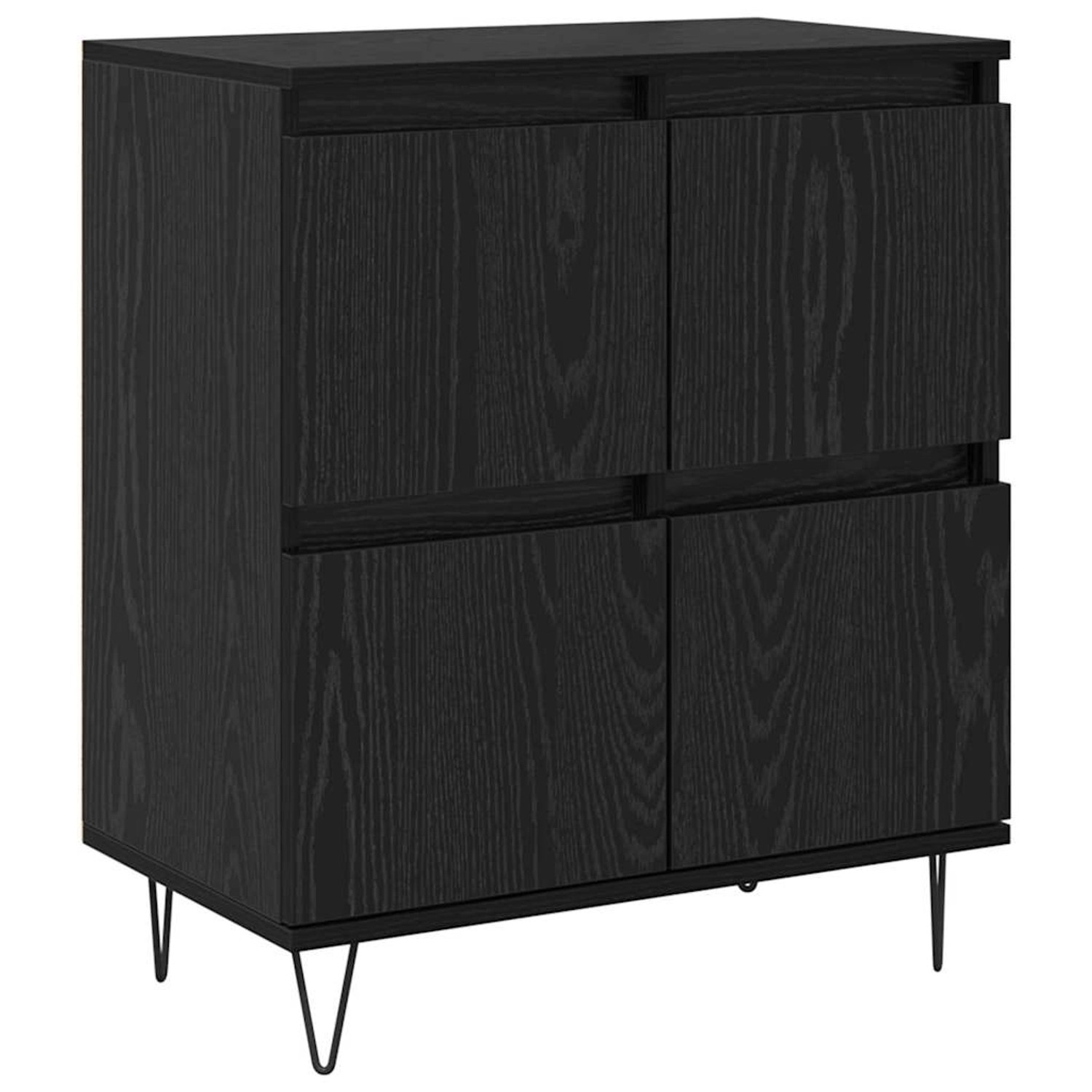 vidaXL Sideboard Schwarz 60 x 35 x 70 cm Holzwerkstoff 879497