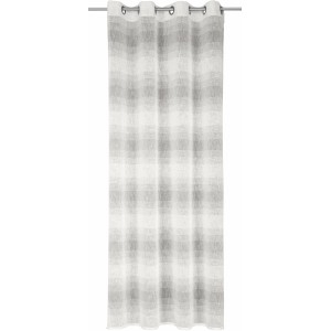 Ösenschal Modena Stahl, 245x135 cm, gestreift, für Fenstervorhänge.