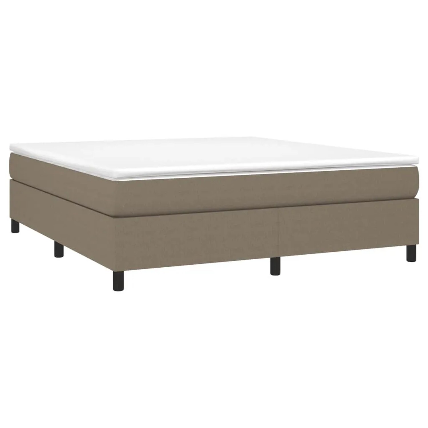 vidaXL Boxspringbett mit Matratze Taupe 160x200 cm Stoff 3144435 günstig online kaufen