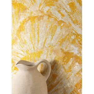 Newroom Vliestapete Sanja Yellow Muschel Modern FSC®