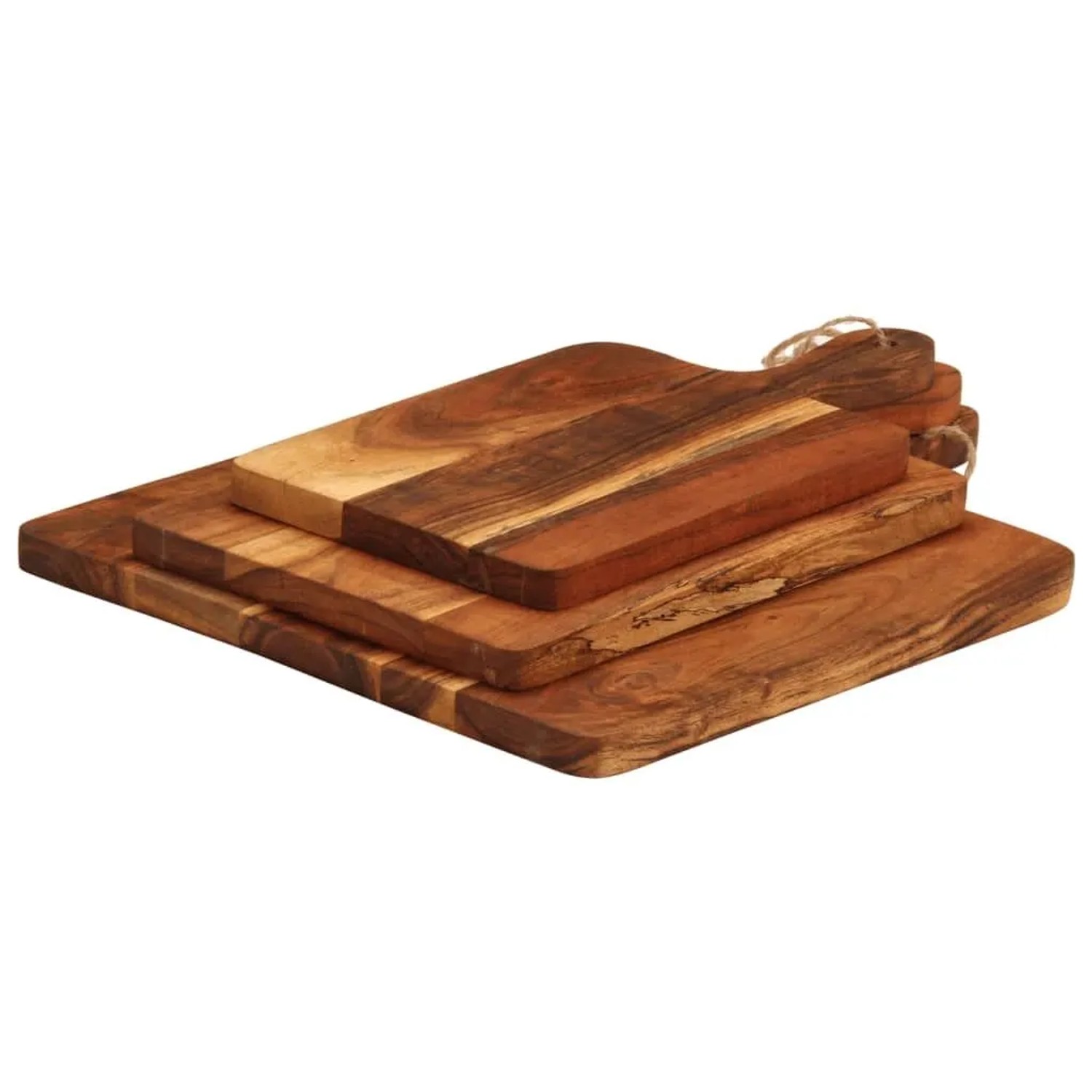 vidaXL Schneidebrett 3 Stk Massivholz Akazie 376051