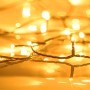 Nahaufnahme der vidaXL warmweißen LED-Lichterkette mit 2000 LEDs, 200m, für Innen & Außen.