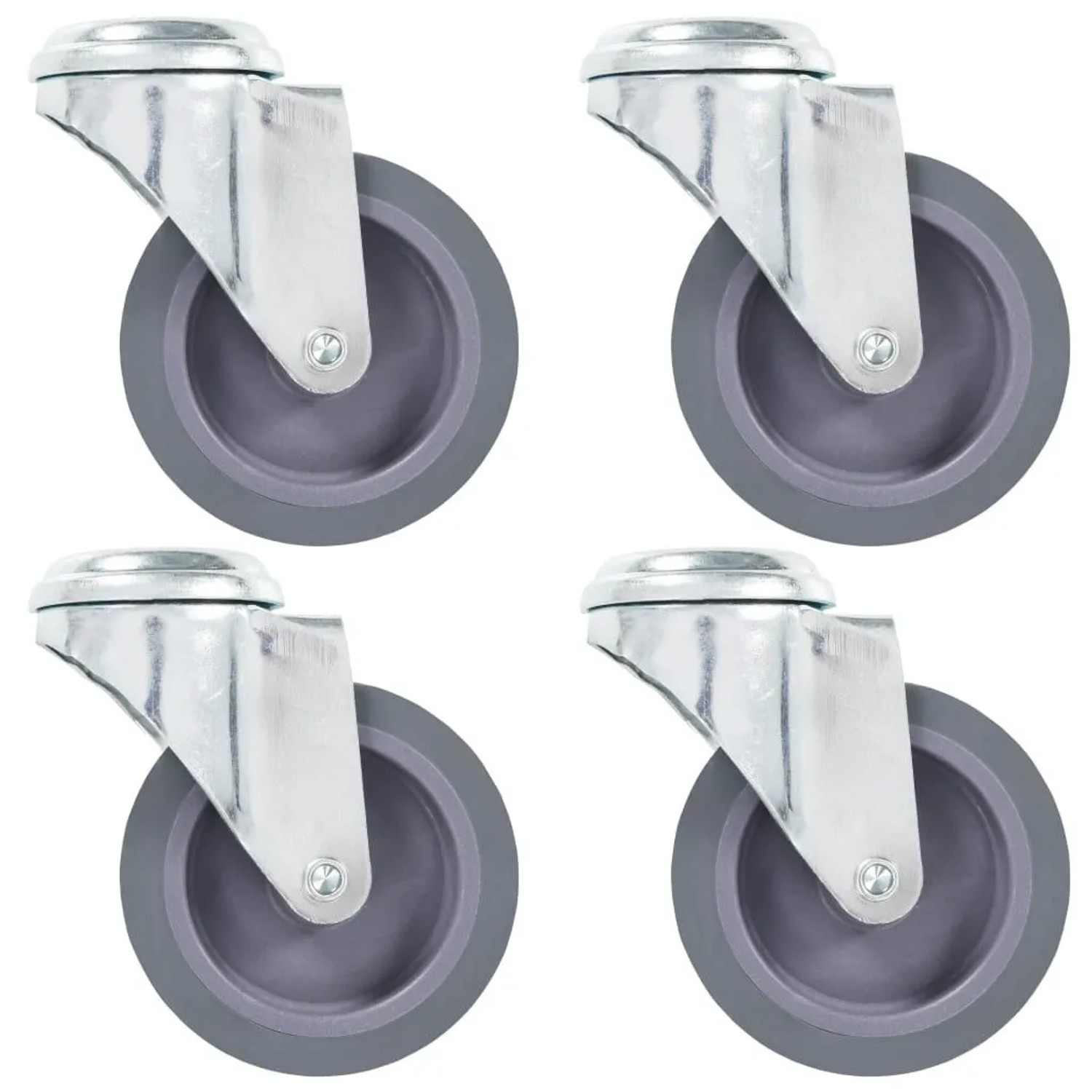 vidaXL Lenkrollen mit Bolzenloch 4 Stk 75 mm 143424