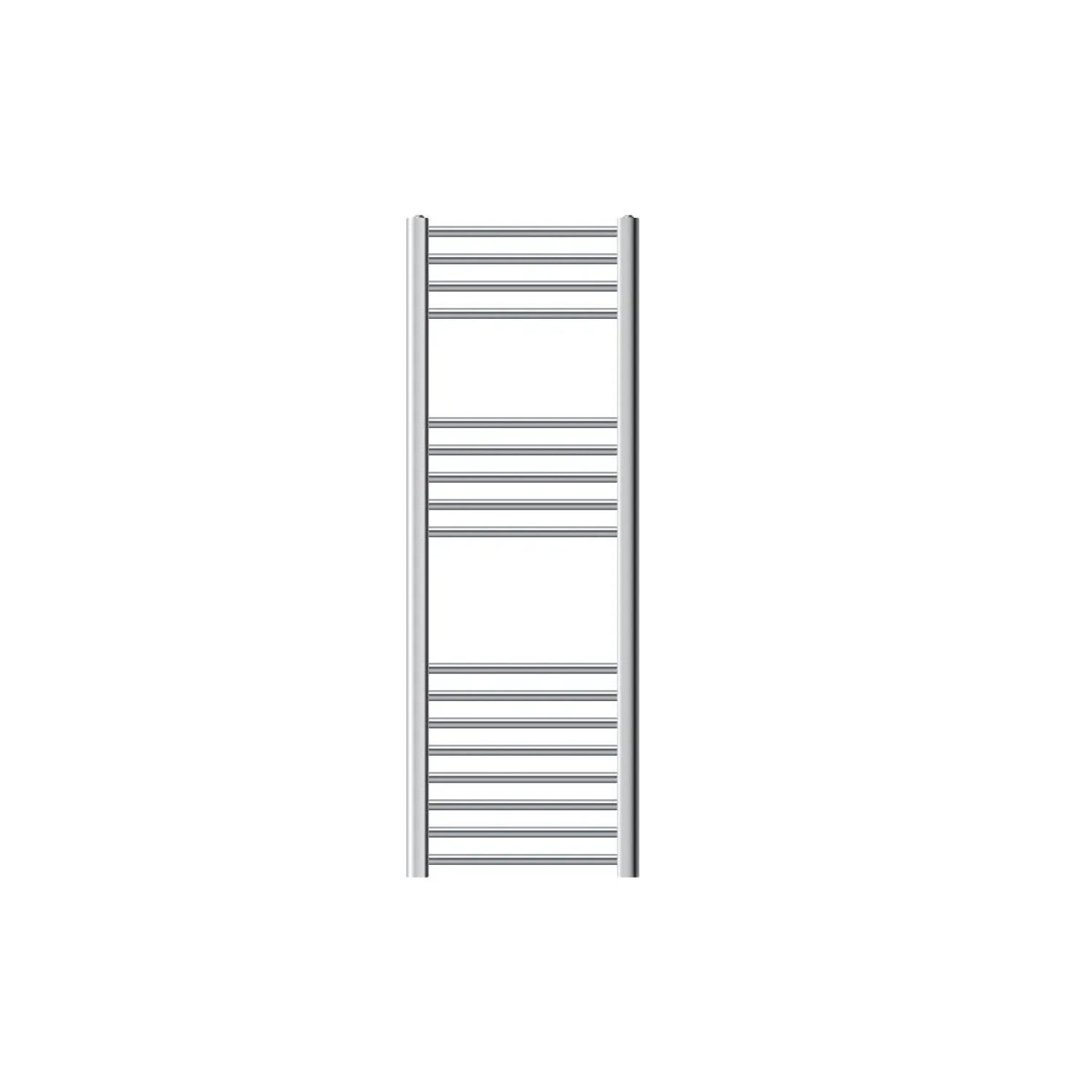 LuxeBath Badheizkörper 400x1200mm Chrome Gebogen mit Heizstab 1200W