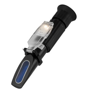 PCE Instruments Brix Refraktometer 032 LED zur Messung von Flüssigkeiten, mit Beleuchtung.