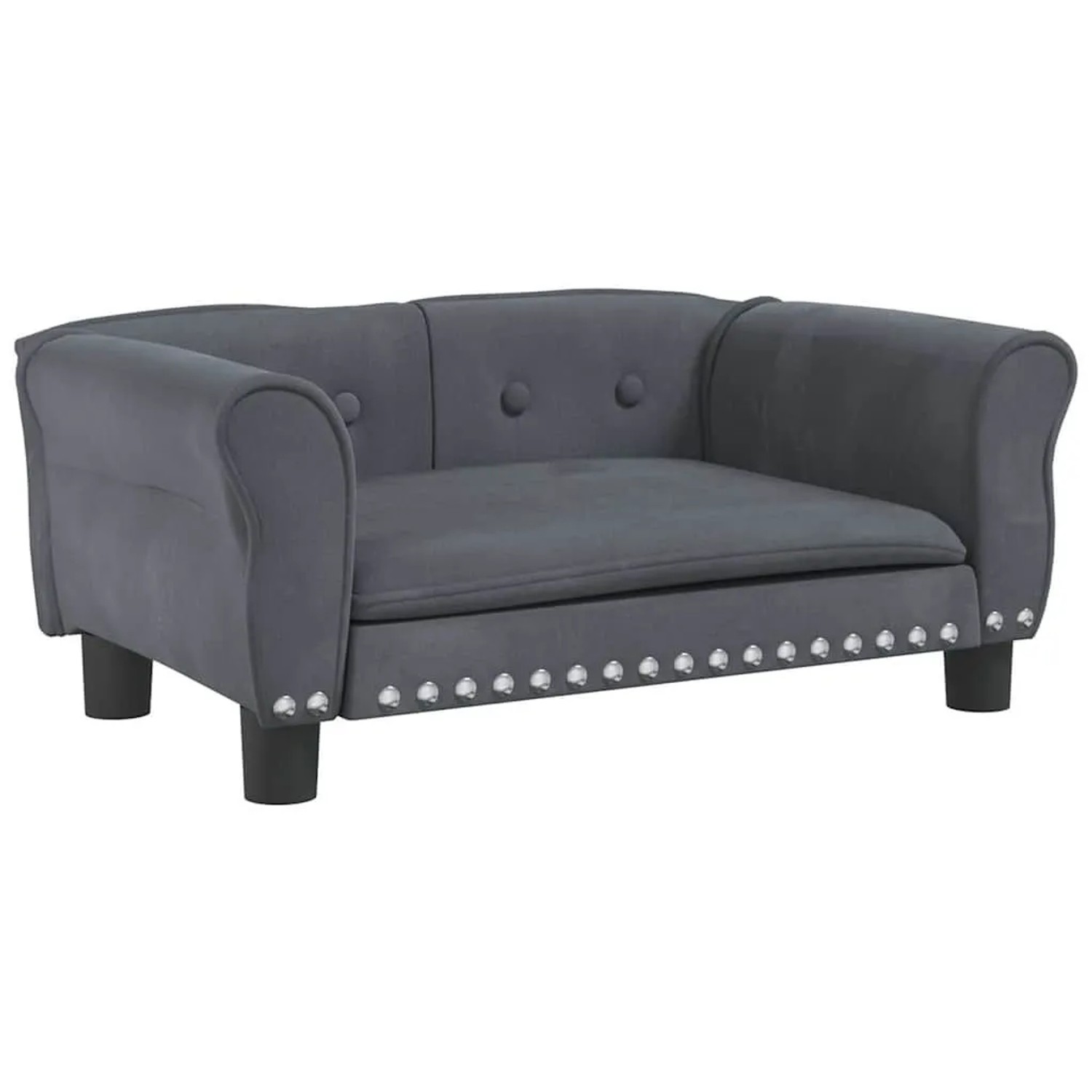 vidaXL Hundebett Dunkelgrau 70x45x30 cm Samt 171826
