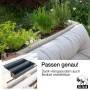 Anthrazit Paletten Blumenkästen Einsatz mit Kräutern in Europalette. Flexibles Hängesystem für Balkon & Garten.