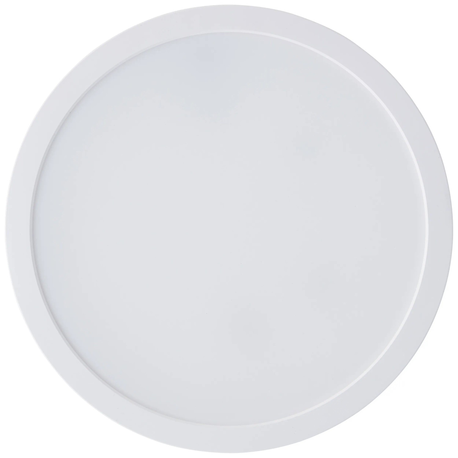 Weiße, runde LED-Deckenleuchte Varano, 27,5 cm Durchmesser, für Wohnräume und Badezimmer.