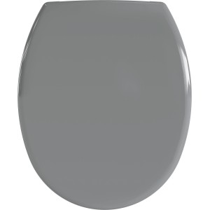 WC-Sitz aus Kunststoff in Anthrazit, 36x44 cm, für Standard-WCs.