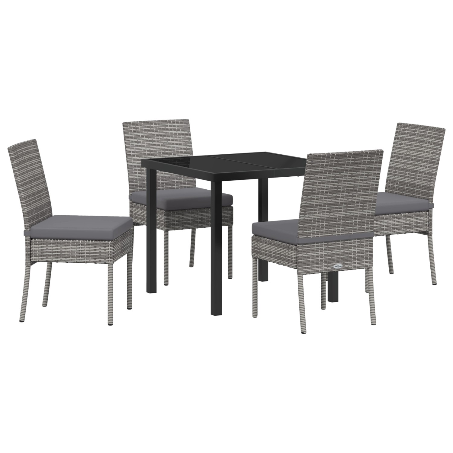 vidaXL Garten Essgruppe 5-Tlg Grau Poly Rattan 3379227 günstig online kaufen