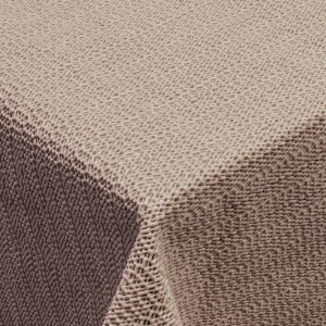 Garten-Tischdecke, rund, Ø 160 cm, Farbe Taupe, Weichschaum, wasserabweisend.