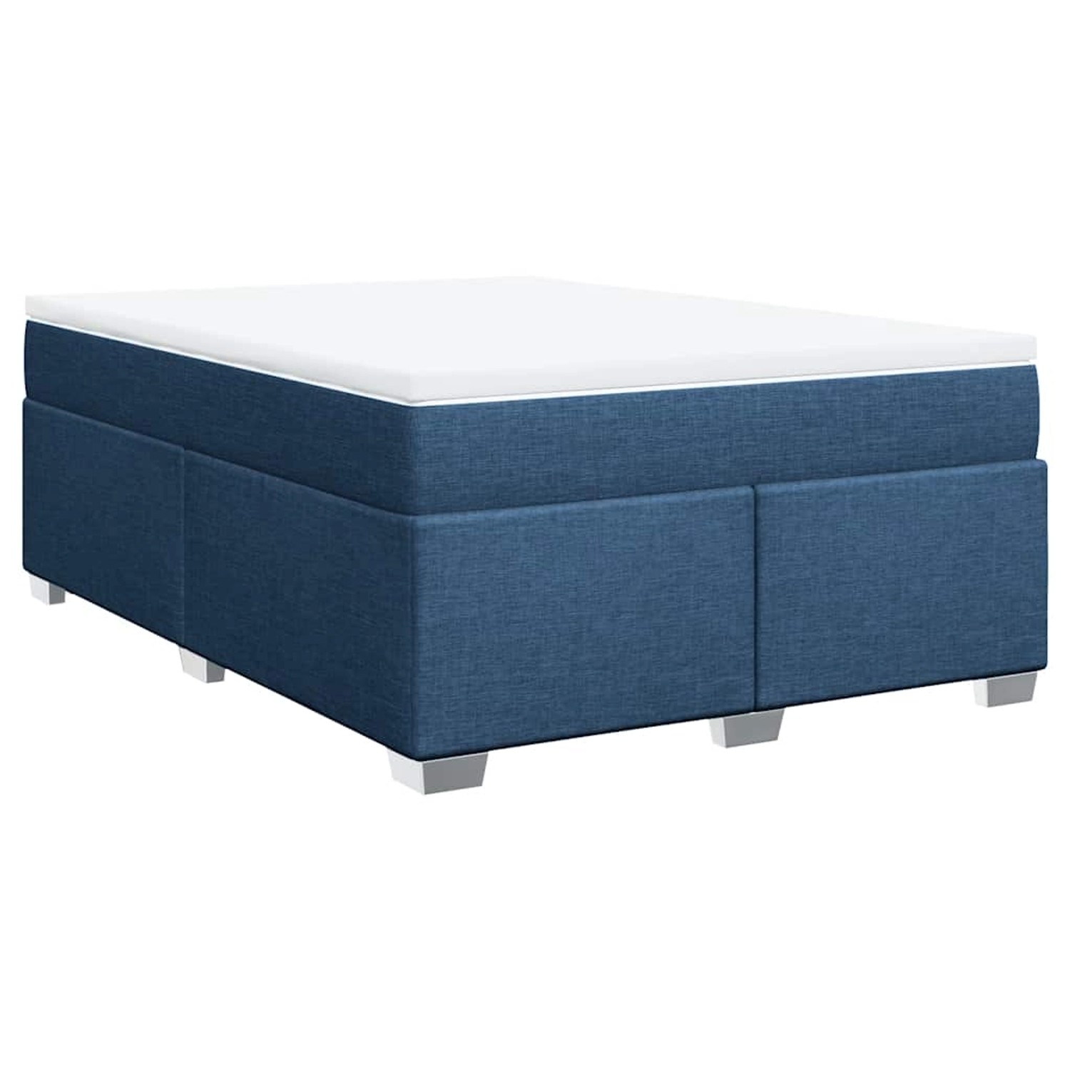 vidaXL Boxspringbett mit Matratze Blau 140x190 cm Stoff 3285136 günstig online kaufen