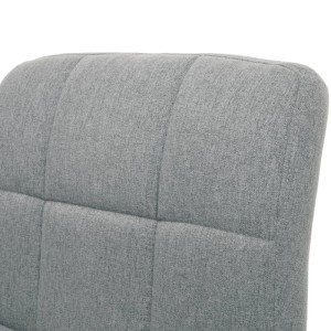 Detailansicht: Hellgrauer MCW Esszimmerstuhl Cadiz mit Ziernähten, 2er Set Polsterstühle.