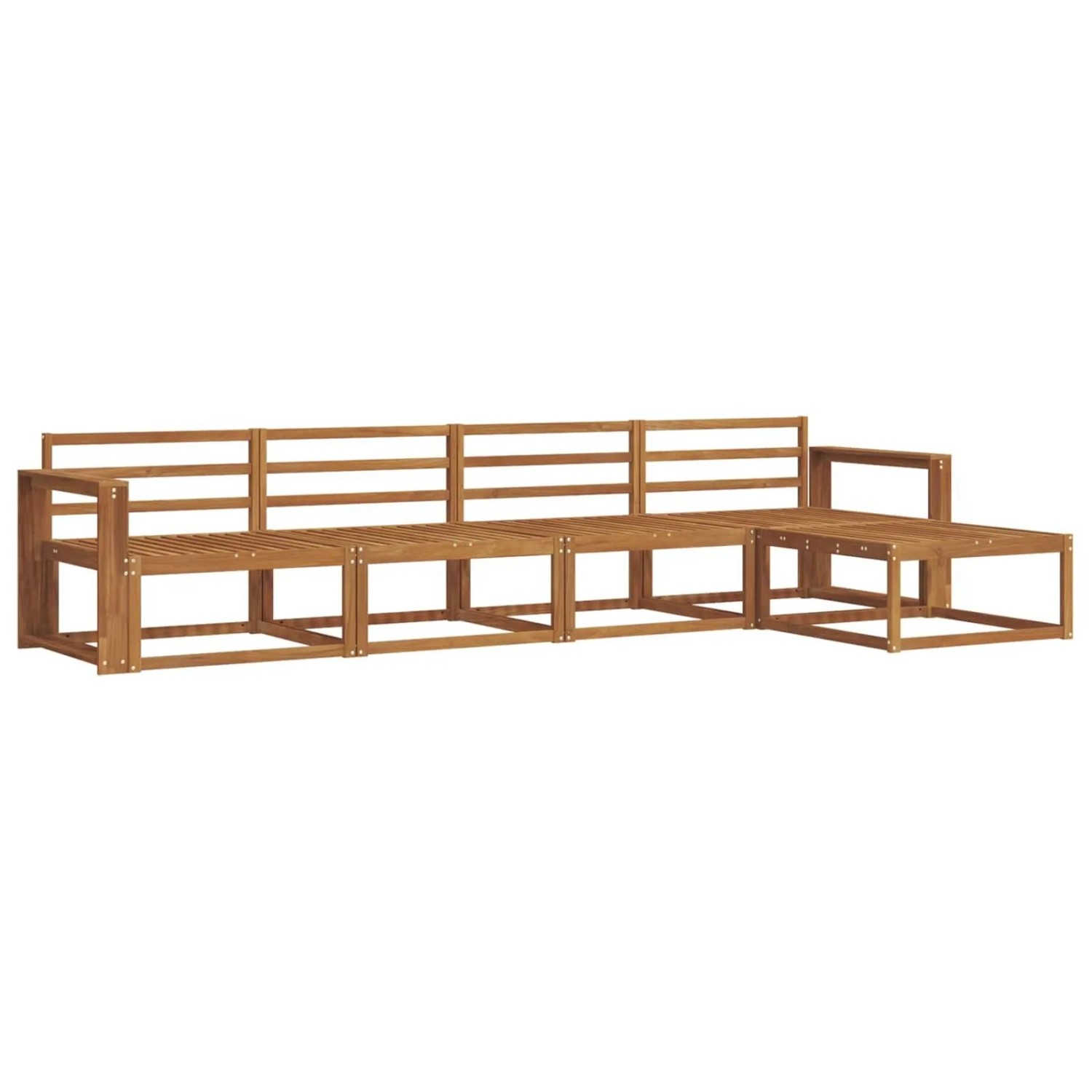 vidaXL Outdoor-Sofagarnitur 5-Tlg Natur Massivholz Akazie 3367442