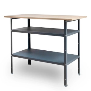 Ar Shelving Werkbank aus Stahl, 120x85x60 cm, mit Ablagefächern für Werkstatt, Garage & Keller.