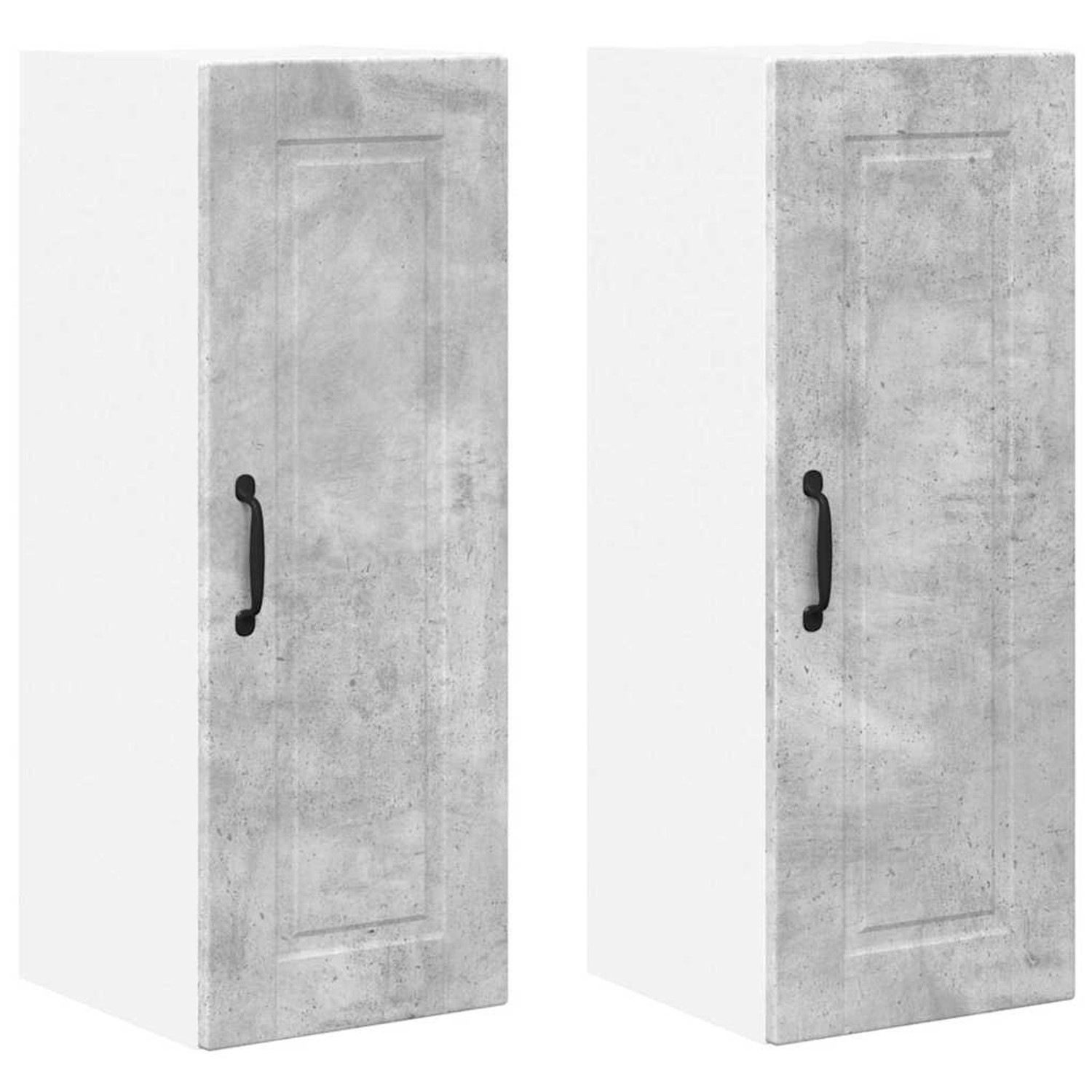 vidaXL Küchenwandschrank mit Regal 2 Stk Beton Grau 30 x 31 x 80 cm 885362 günstig online kaufen