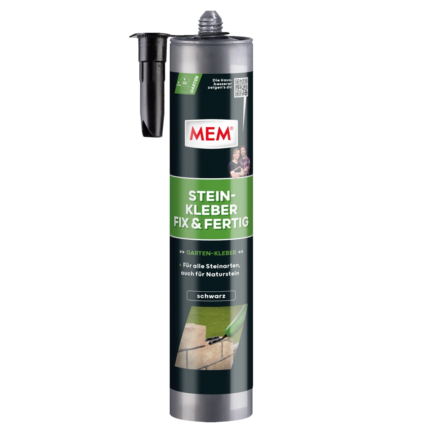 MEM Stein-Kleber fix & fertig, 425g Kartusche, geeignet für Mauersteine und Naturstein.
