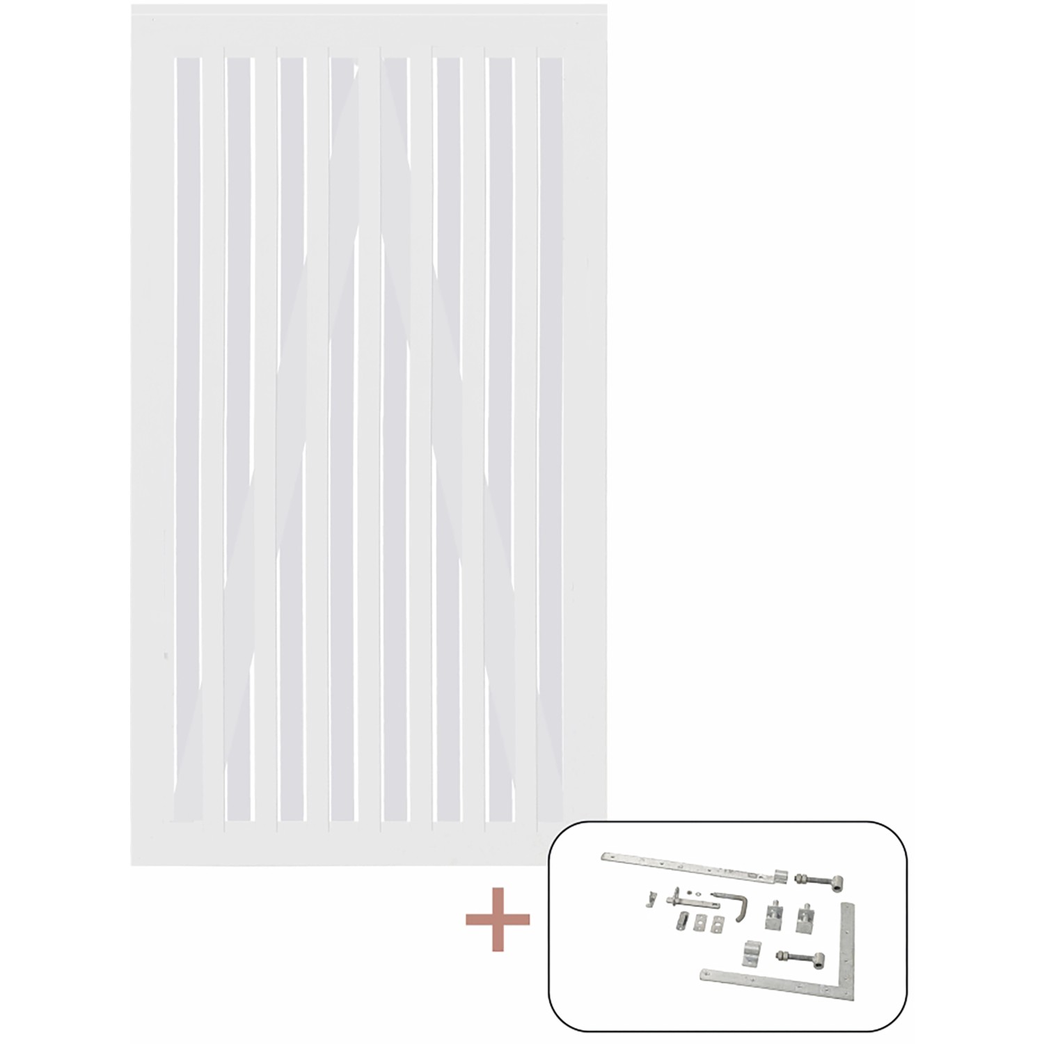 Einzeltor Nagano Nadelholz Weiß 100 cm x 180 cm günstig online kaufen