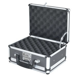 HMF 14411-02 Alu Koffer Doppelseitig 31 x 26 x 15 cm Schwarz