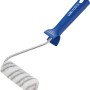 LUX Dispersionsroller, 10 cm, Kurzflor Polyester, mit blauem Griff. Ideal für glatte Flächen.