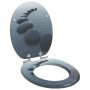 vidaXL Soft-Close Toilettensitz 2 Stk Grau 44 x 38 cm MDF-Platte 3414534_3