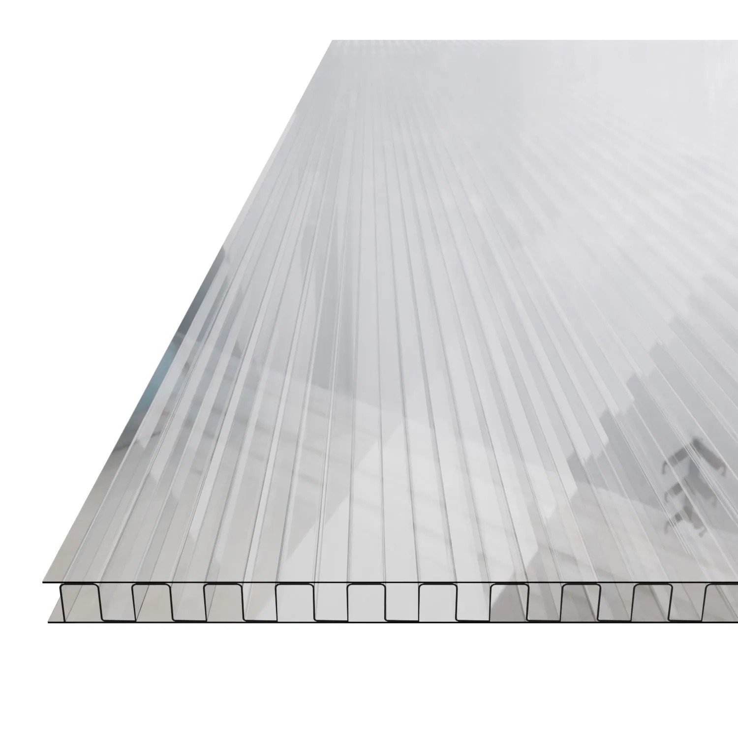 GARMIO® Hohlkammerstegplatte, 6mm, 121x60,5cm, für Gewächshäuser & Überdachungen.