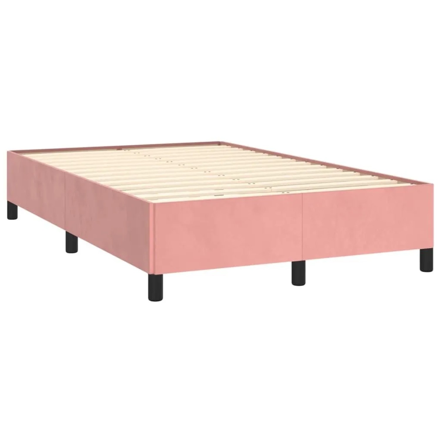 vidaXL Bettgestell Ohne Matratze Rosa 120x190 cm Samt 379533 günstig online kaufen