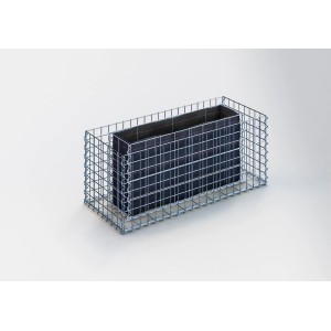 Gabiona Gabionen-Hochbeet, eckig, 40x100x40 cm, Maschenweite 5x5 cm.