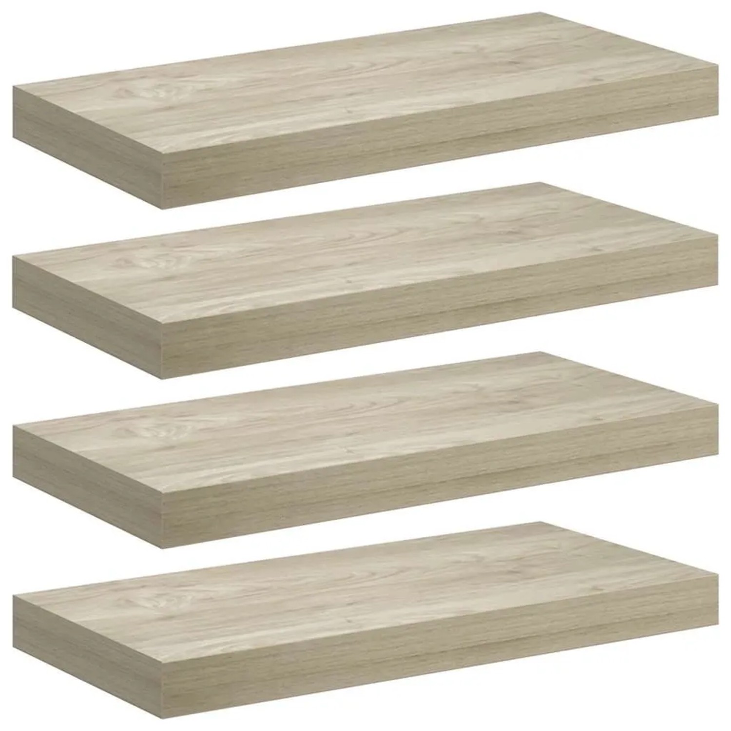 vidaXL Schwebende Wandregale 4 Stk Eichefarben 50x23x3,8cm MDF 323873 günstig online kaufen