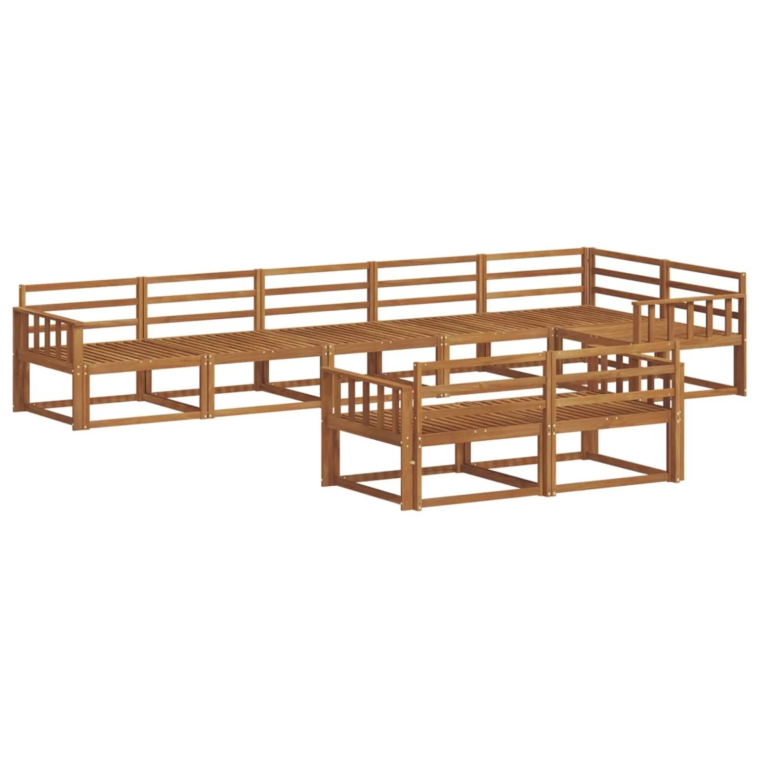 vidaXL Outdoor-Sofagarnitur 8-Tlg Natur Massivholz Akazie 3367747