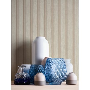 A.S. Création Vliestapete Holzpaneele in Creme-Beige mit Holzoptik und Struktur.