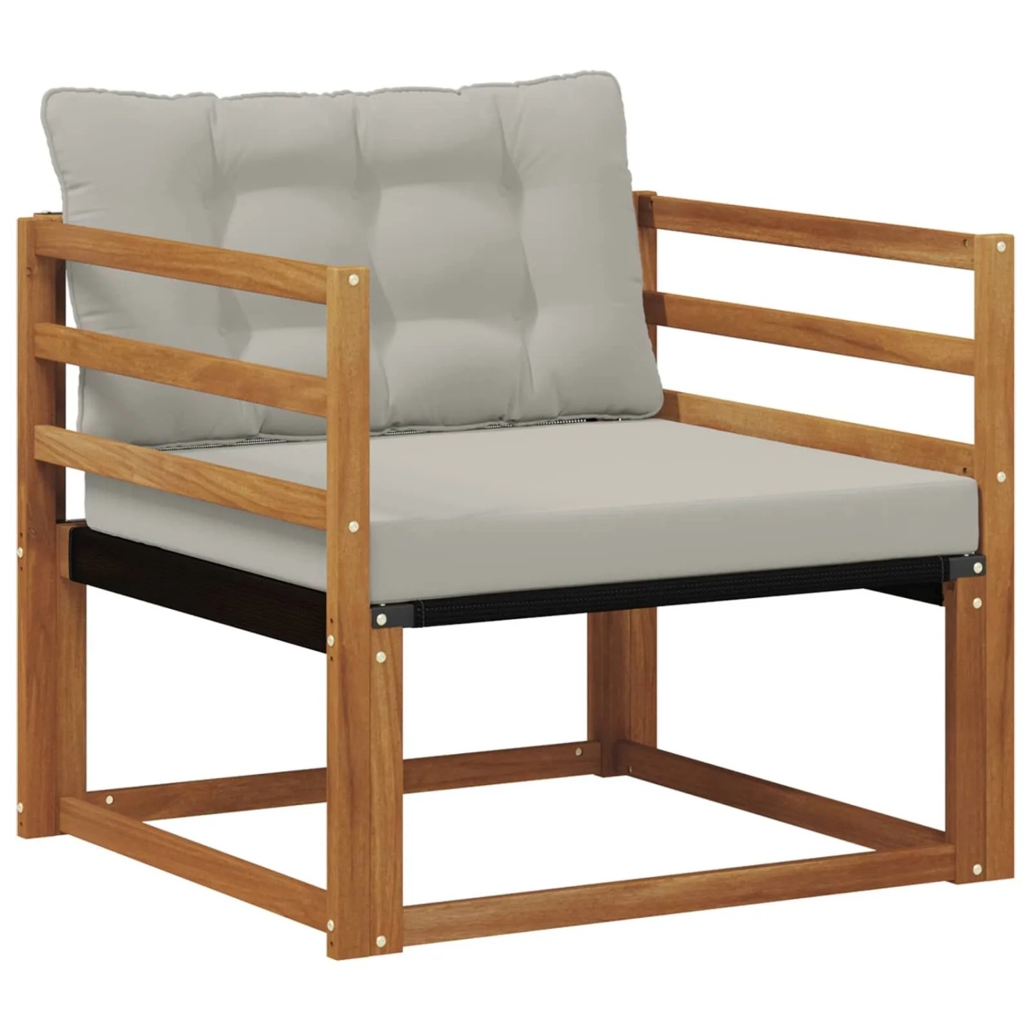 vidaXL Outdoor-Sofagarnitur Massives Akazienholz und Textilene Natur 3436311